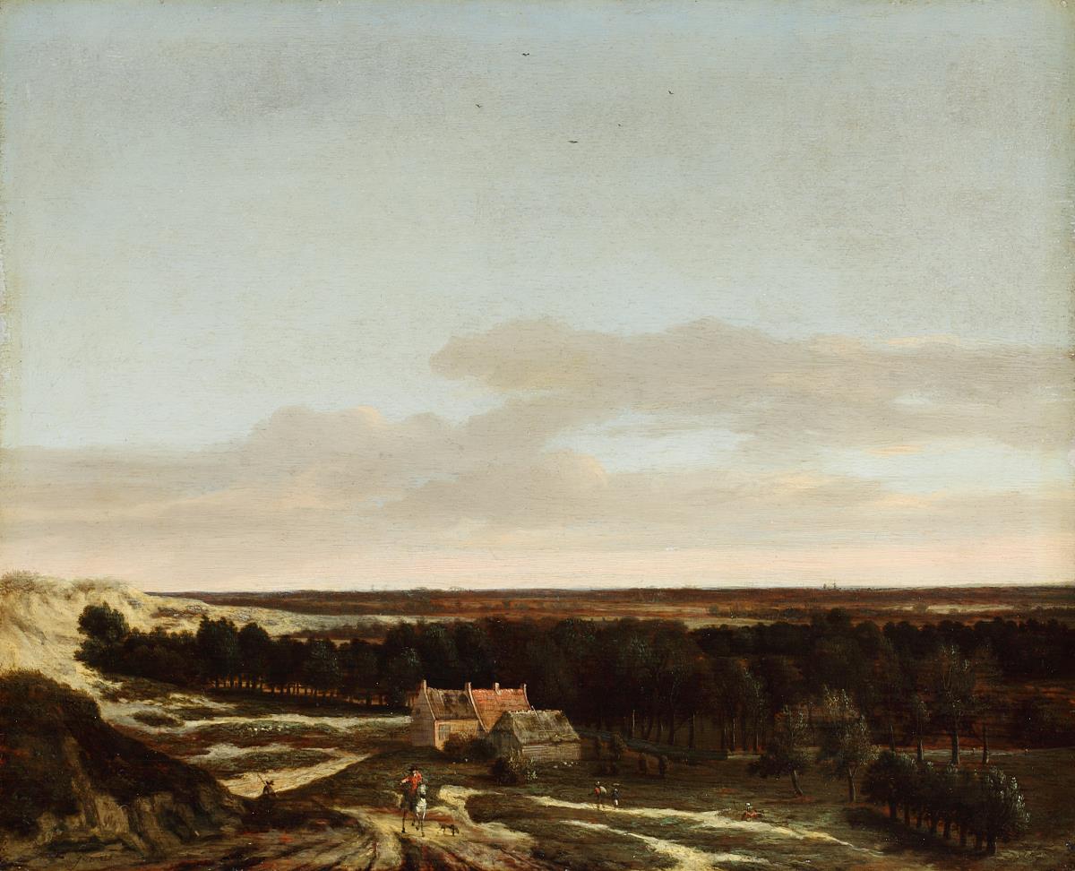 Dünenlandschaft mit einem Gehöft