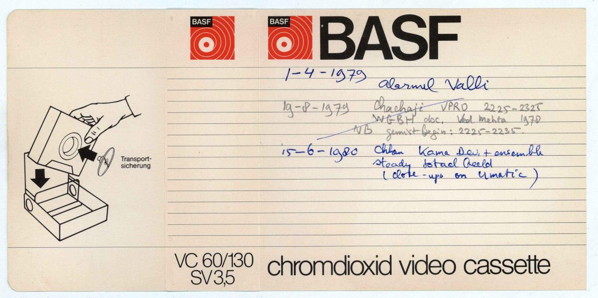 Alarmel Valli, Chachaji, Ved Mehta (crossed out), Chhan Kama Dev + ensemble