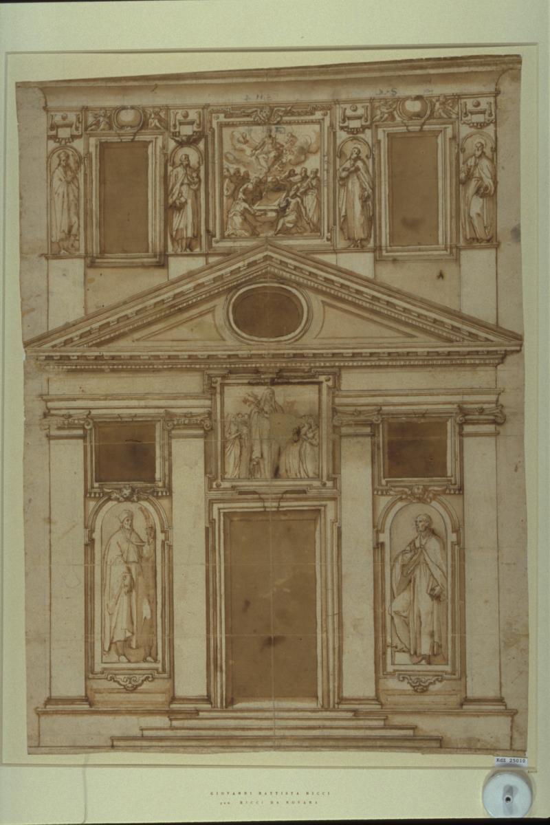 Entwurf für die Fassade eines Mausoleums