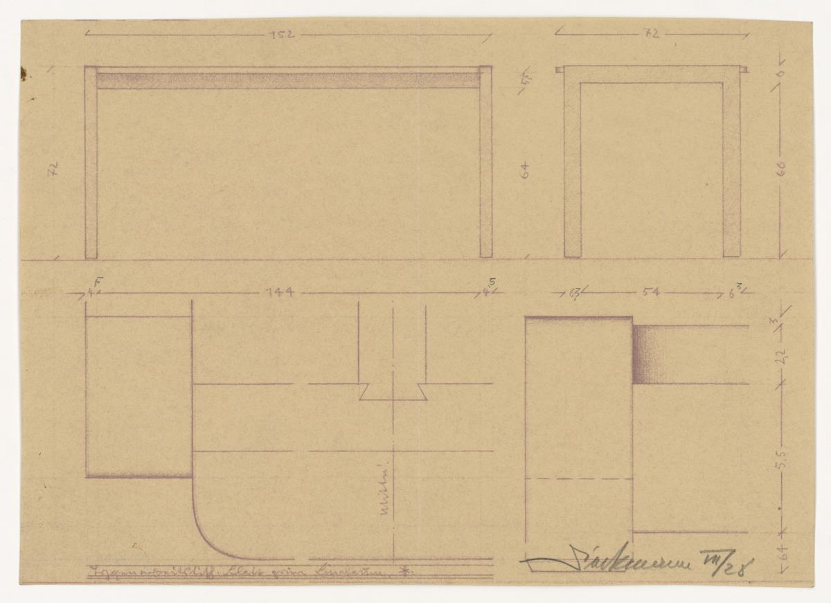 Typenschreibtisch (Möbelentwürfe, Schreibtische)