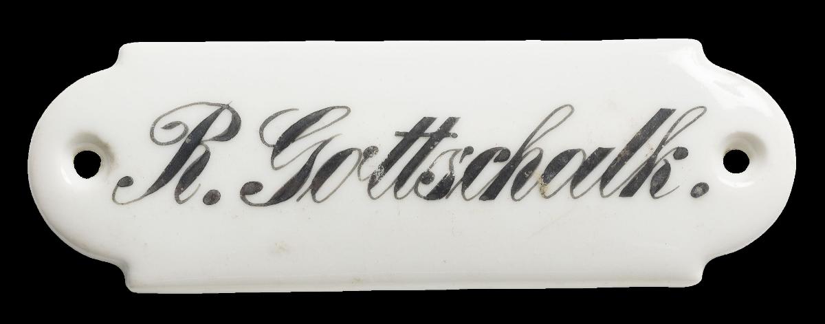 Namensschild "R. Gottschalk."