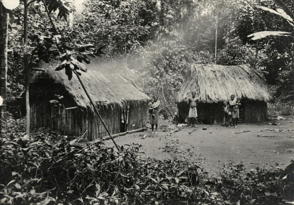 "Eingeborenen Dorf."