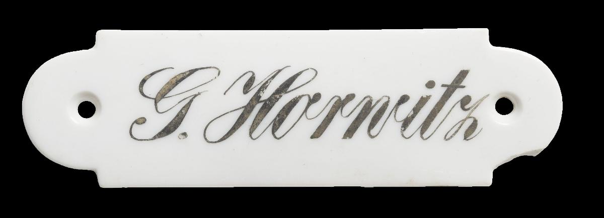 Namensschild "G. Horwitz"