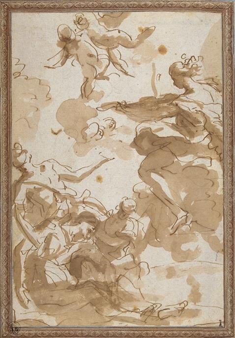 Extase des Heiligen Franziskus (Studie für das Altarbild in der Kirche San Jacopo Soprarno in Florenz)