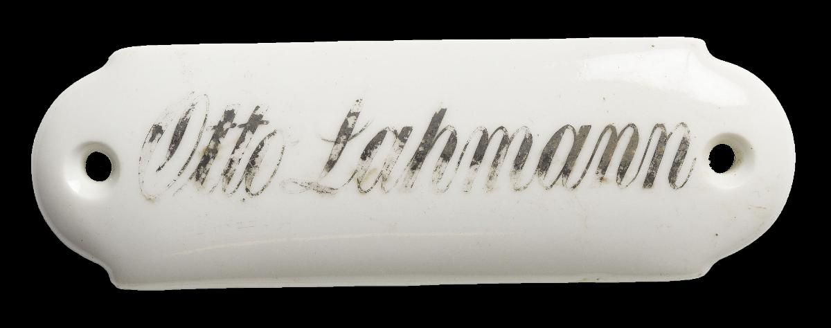 Namensschild "Otto Lahmann"