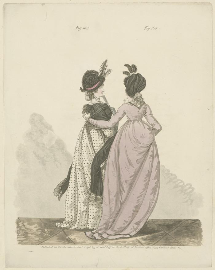 Gallery of Fashion Fig. 165, 166: Morning Dresses