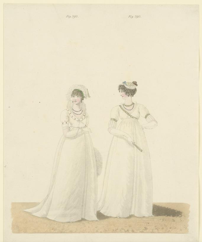 Gallery of Fashion, Fig. 292, 293: Afternoon Dresses