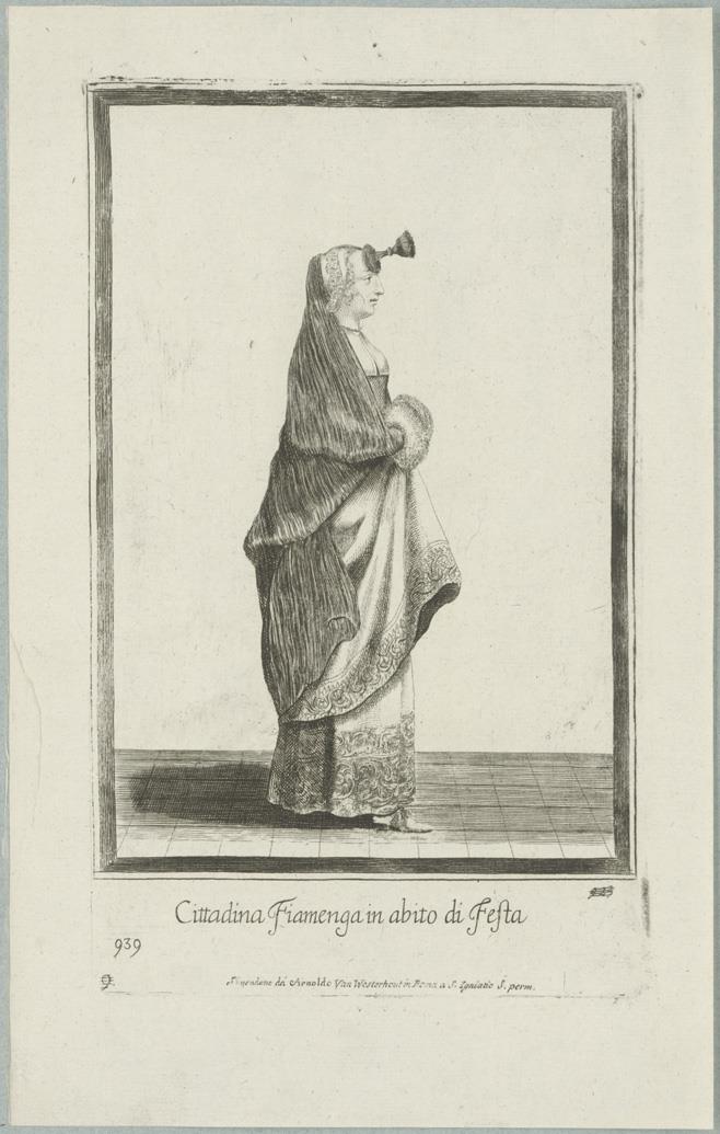 Cittadina Fiamenga in abito di festa