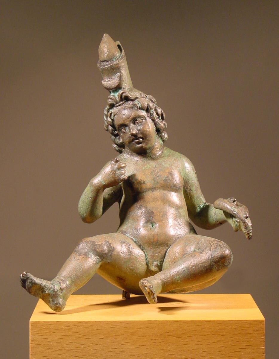 Römische Statuette des sitzenden Harpokrates