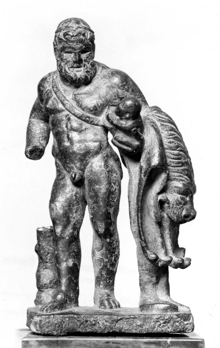 Römische Statuette des Herakles (Hercules) mit Telephos