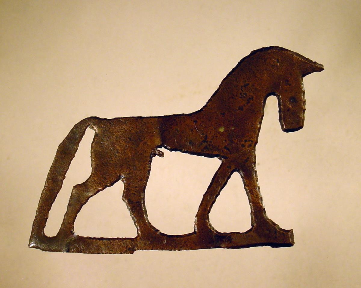 Pferd, aus Blech geschnitten