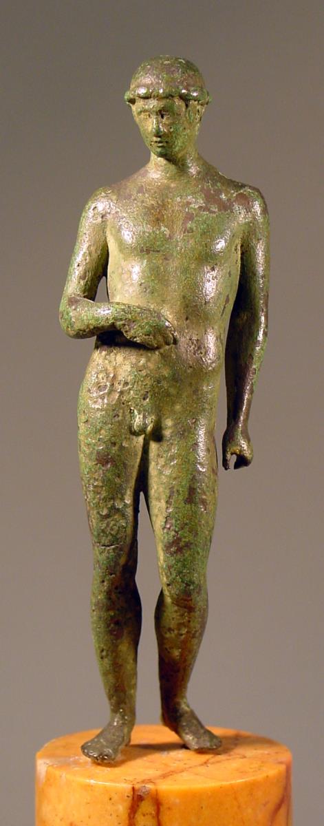 Statuette eines nackten jungen Mannes