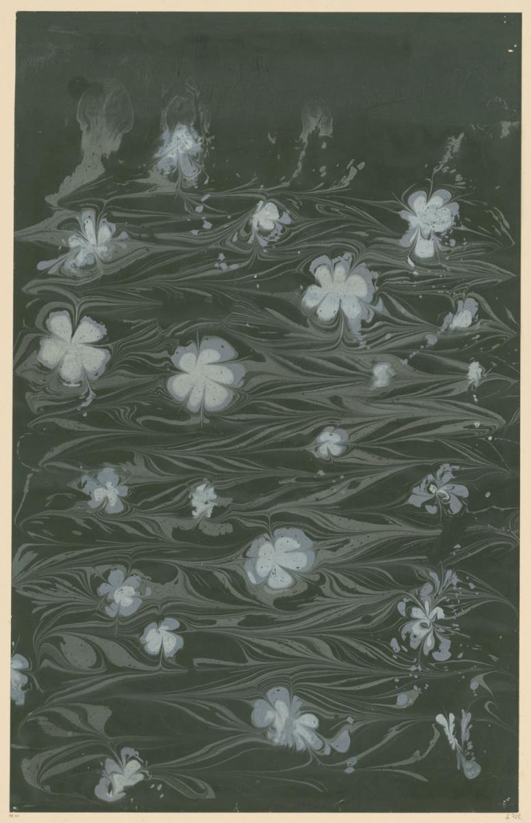 Marmorpapier (Blumen)