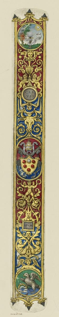 Zierleiste aus einem Manuskript für Papst Leo X., Italien