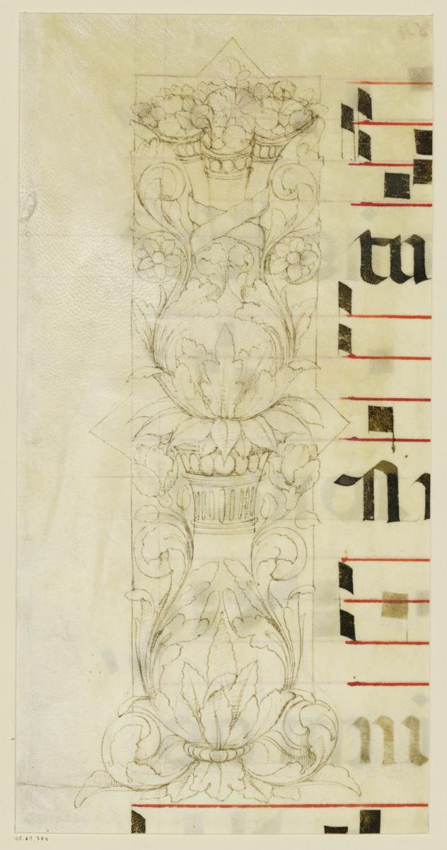 Zierleiste aus einem Meßbuch, Italien