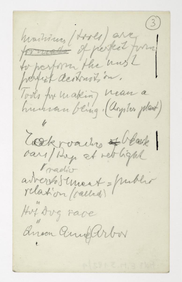 Notizbuch von der Amerika-Reise, 10 Blatt