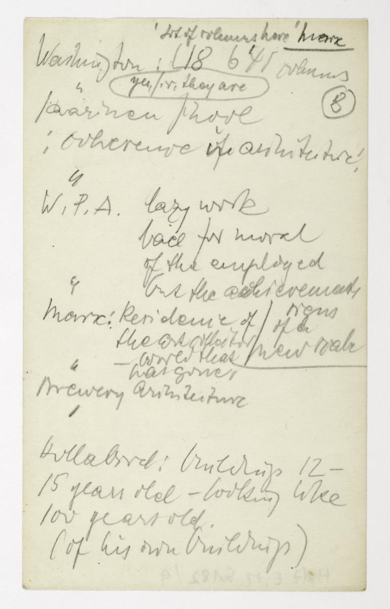 Notizbuch von der Amerika-Reise, 10 Blatt