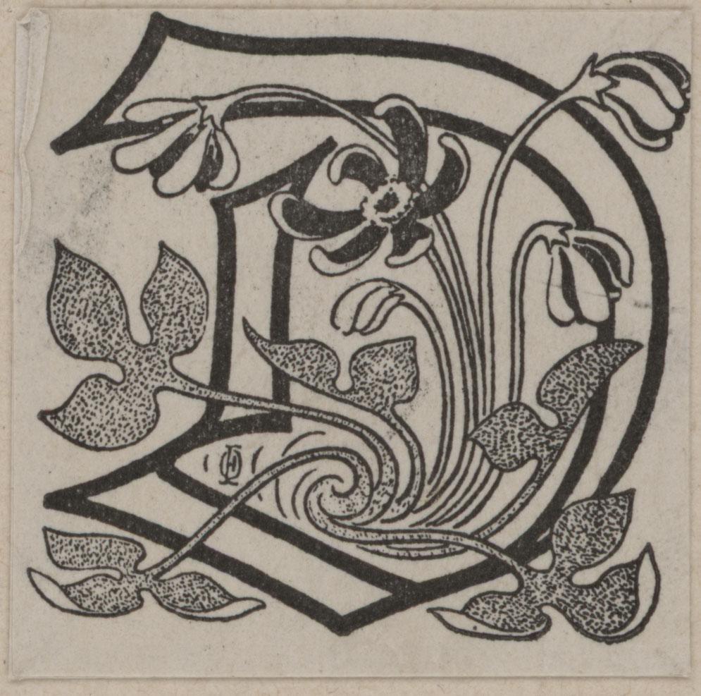 Antiqua-Initiale D für die Zeitschrift PAN