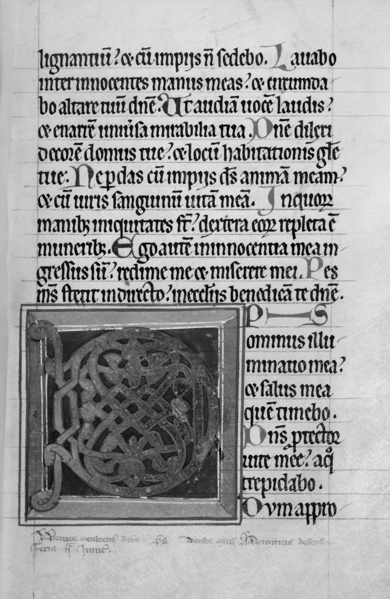 Initiale D zu Ps.26 Thüringisch-sächsisches Psalterium