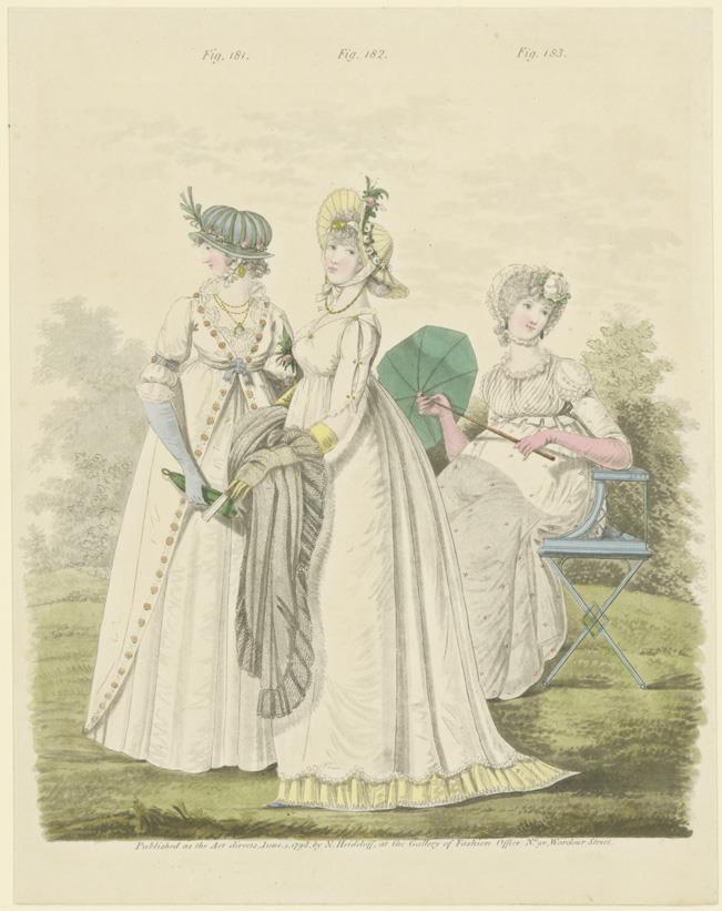Gallery of Fashion: Fig. 181 – 183: Morning Dresses and Half-Dresses