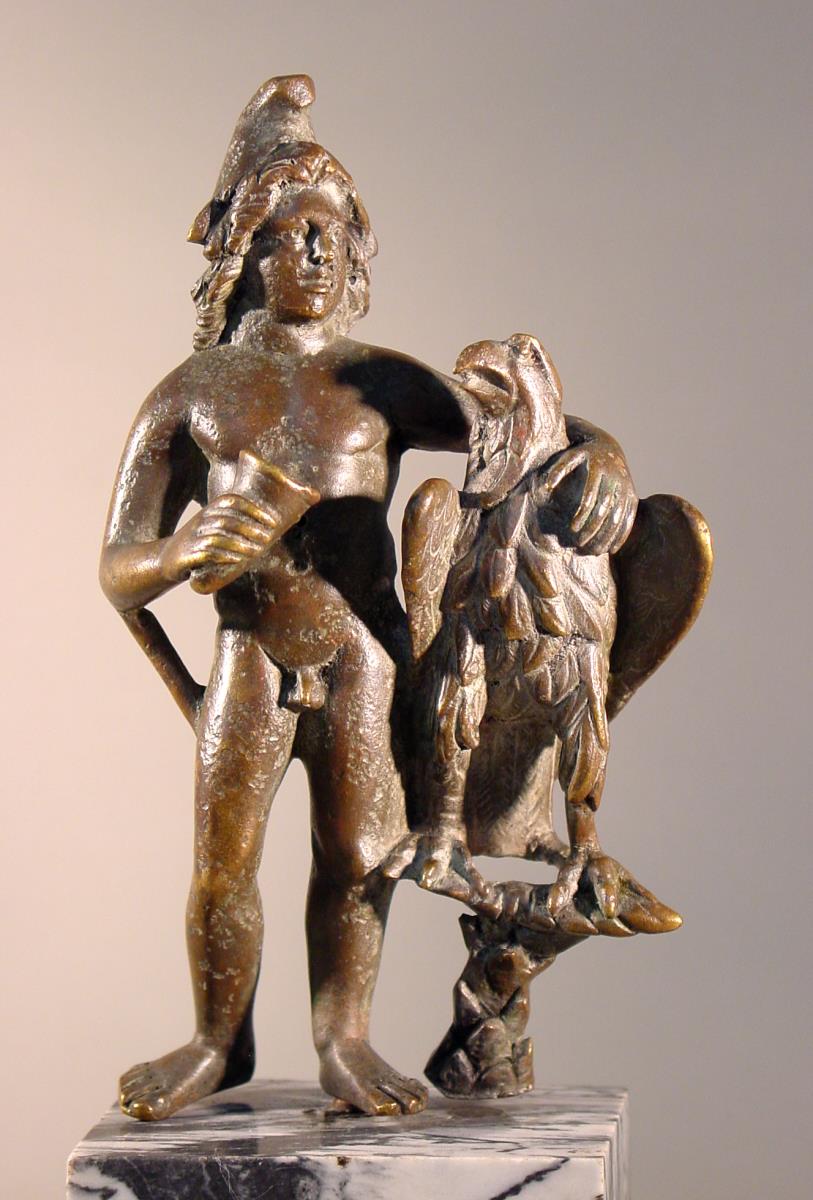 Statuettengruppe von Ganymed und Adler