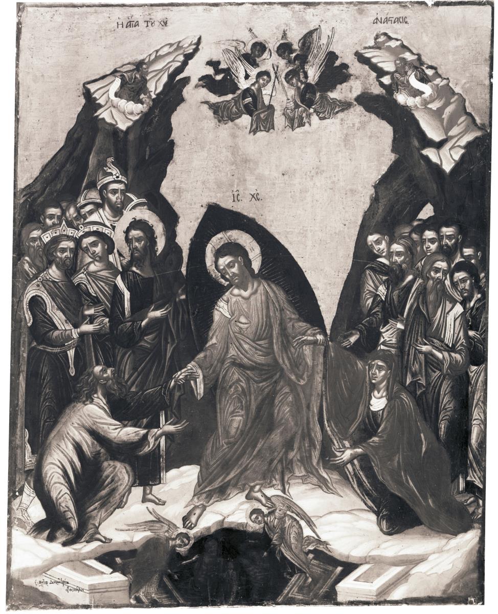 Ikone mit der Auferstehung Christi
