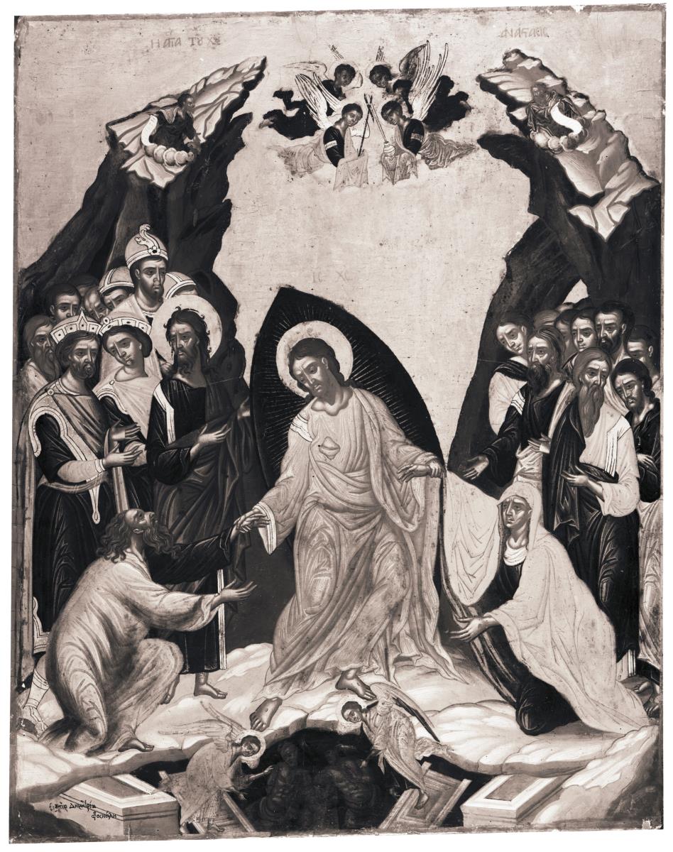 Ikone mit der Auferstehung Christi