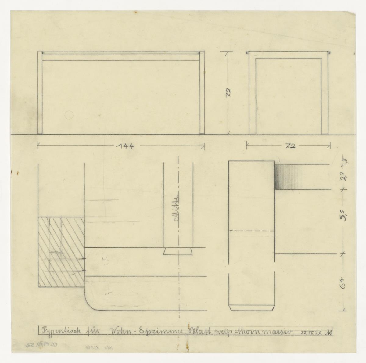 Typentisch für Wohn- Esszimmer (Möbelentwürfe, Tische)
