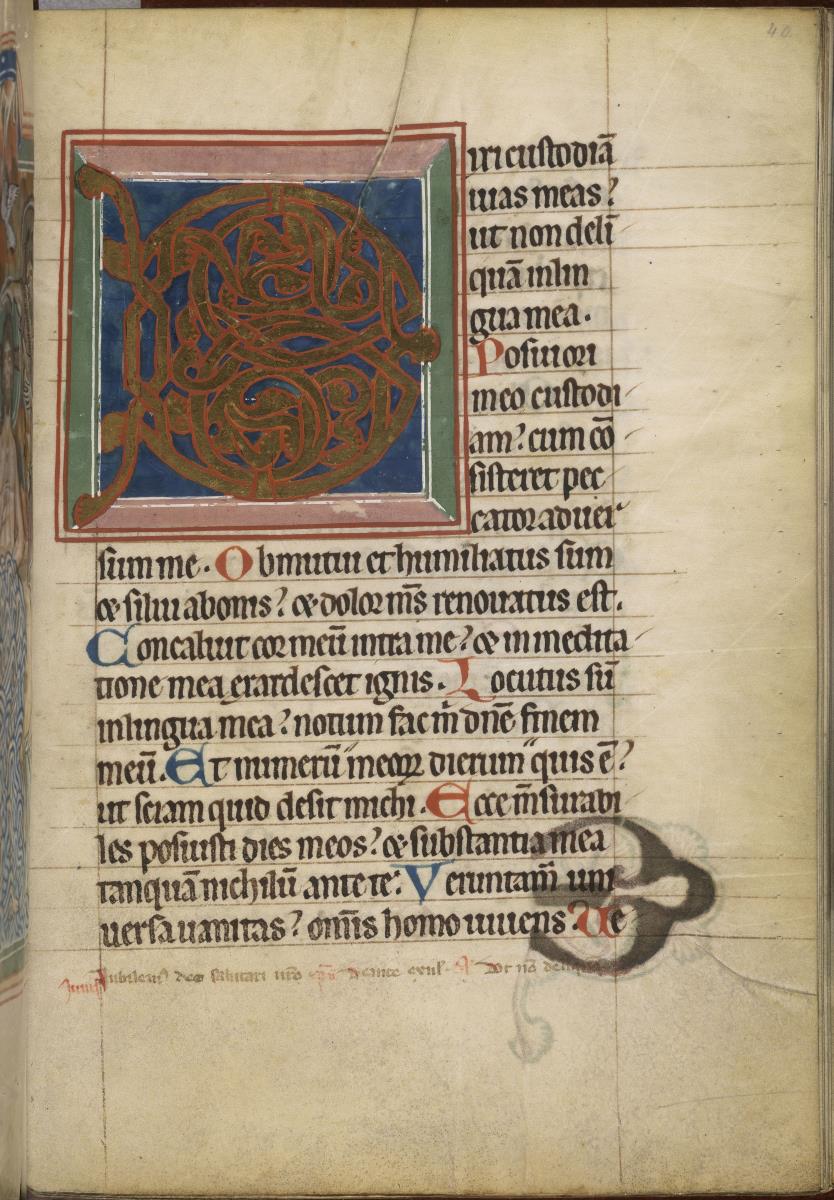 Initiale D zu Ps.38. Thüringisch-sächsisches Psalterium