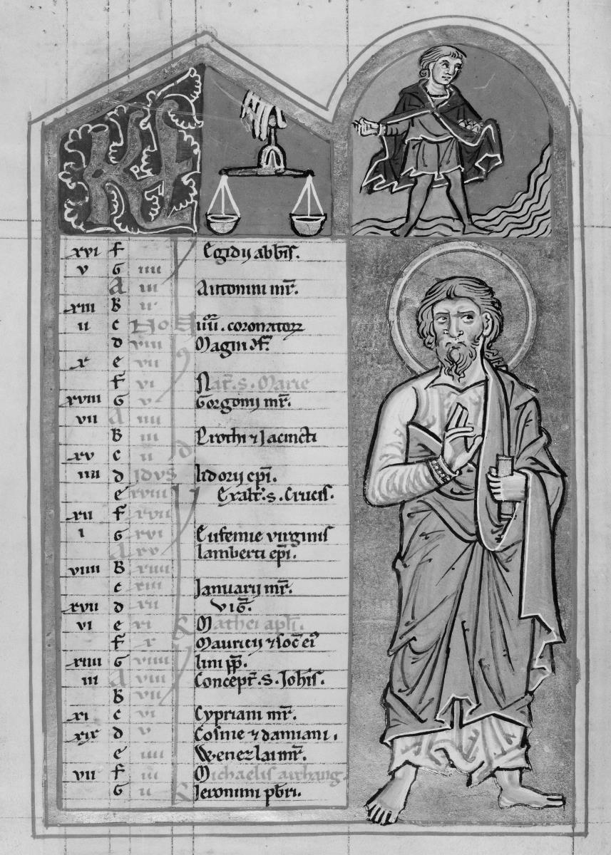 Kalendarium, September. Thüringisch-sächsisches Psalterium