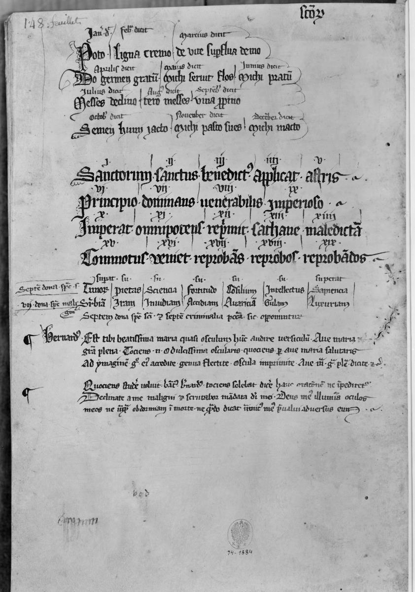 Textseite. Thüringisch-sächsisches Psalterium
