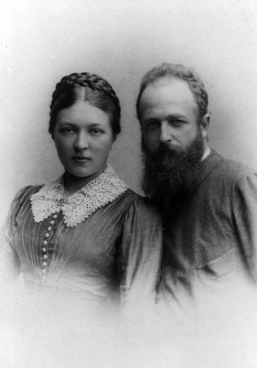Portraitaufnahme von dem Ehepaar Luschan