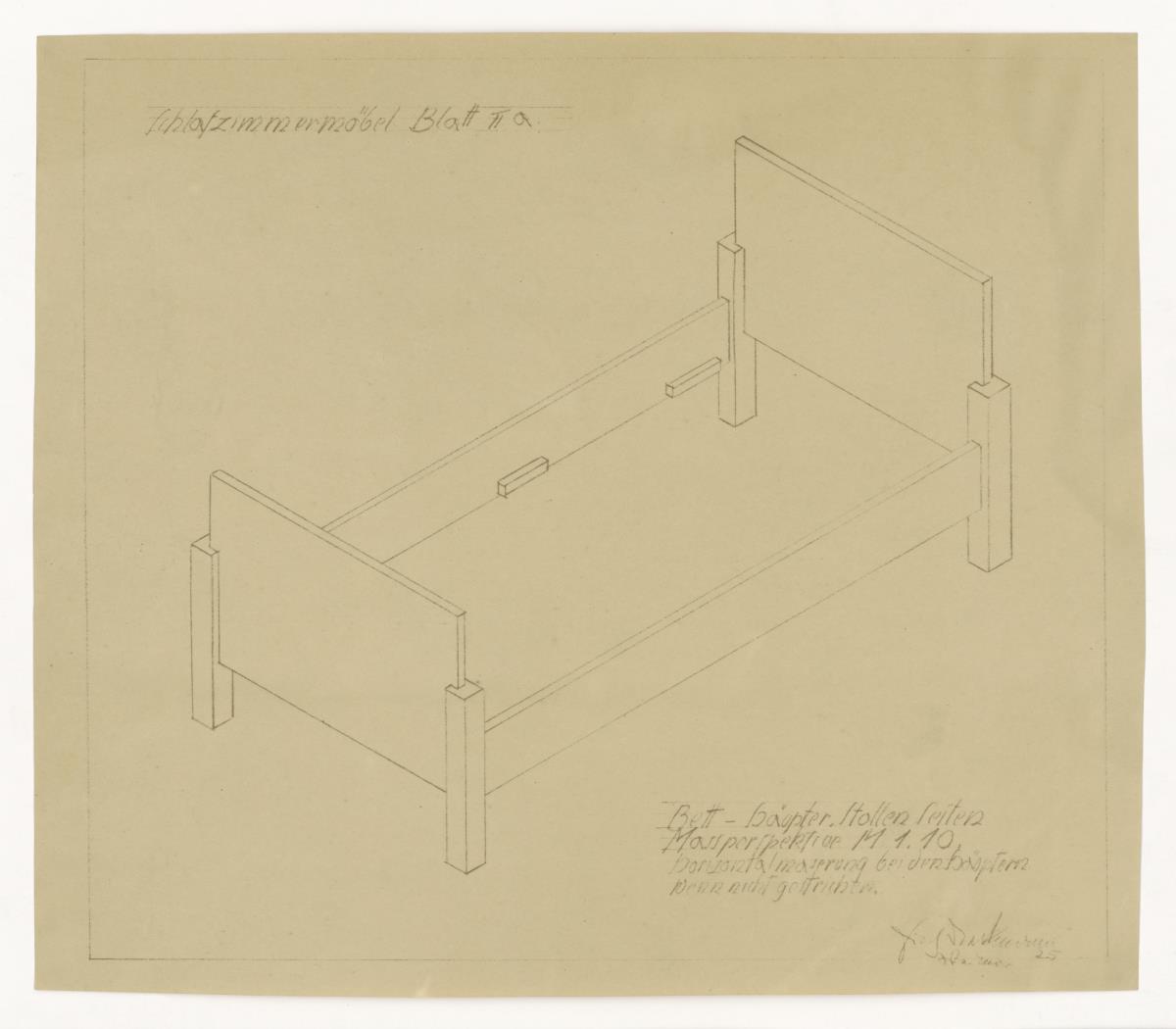 Schlafzimmermöbel, Bett (Möbelentwürfe, Betten)
