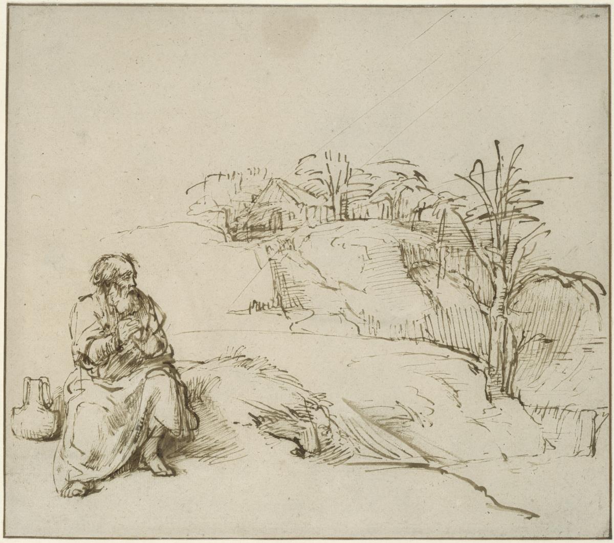Der Prophet Elia am Bache Crith