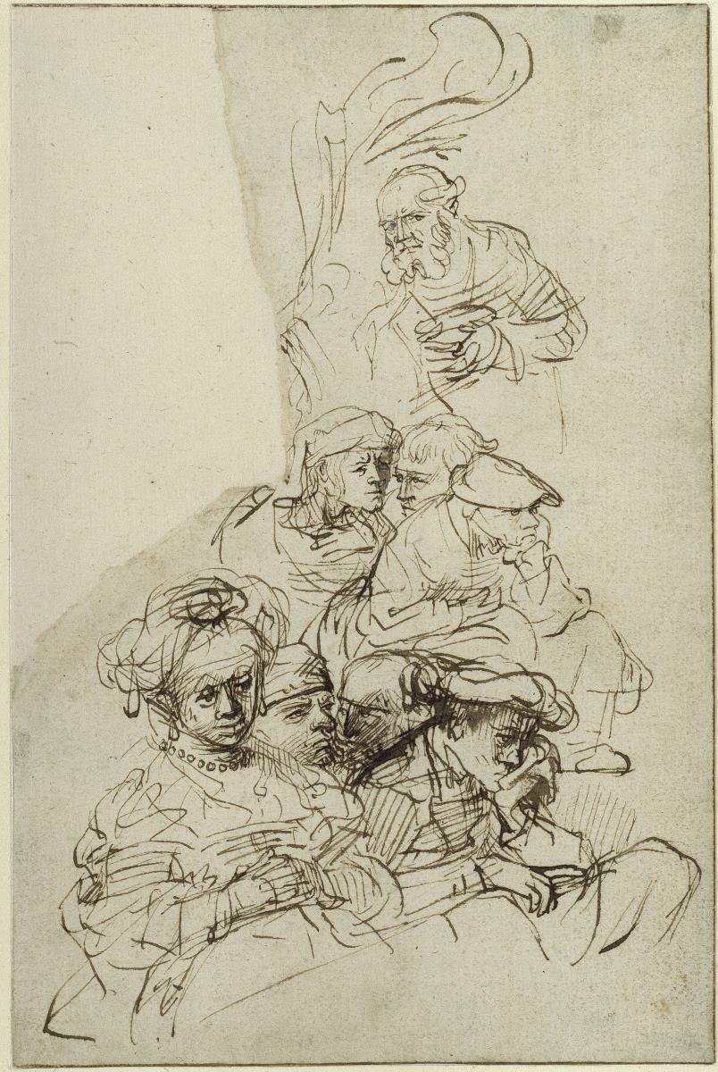 Studie zu dem Gemälde „Die Predigt Johannes des Täufers“