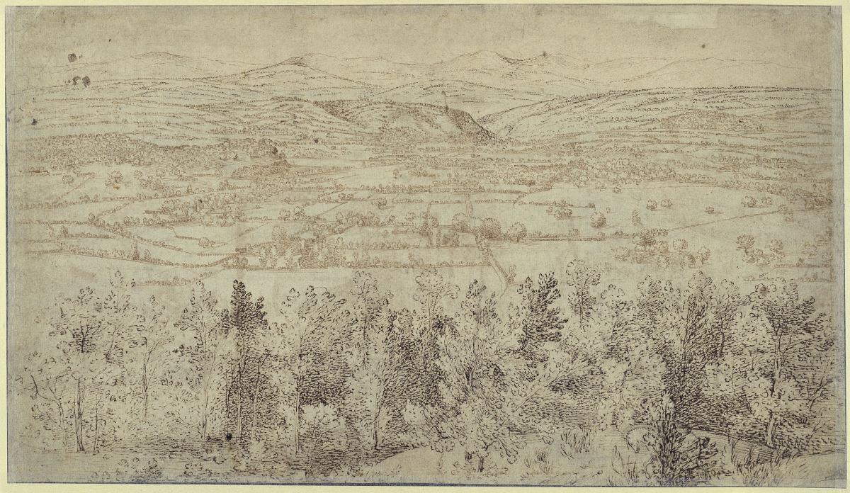 Baumreiche südfranzösische Hügellandschaft
