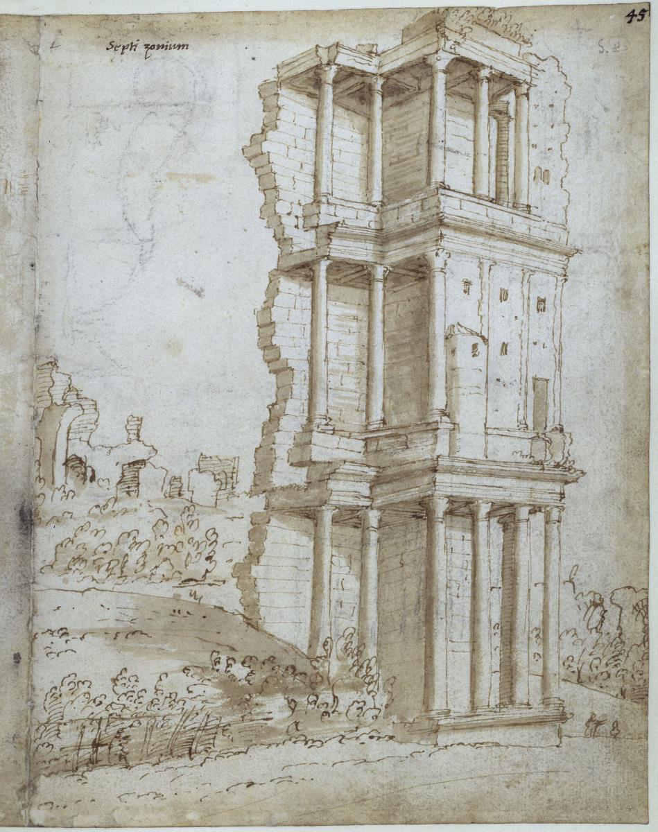 Septizonium und Domus Severiana (Doppelseite mit 87 verso)