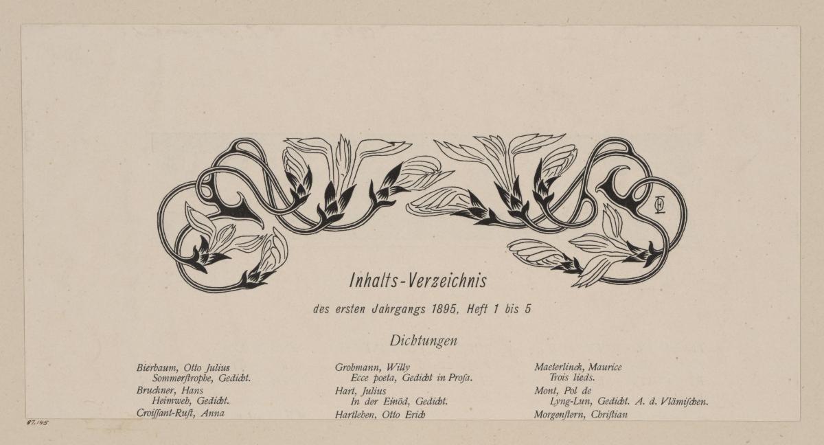 Zierstück zum Inhaltsverzeichnis (in PAN Heft 1-5/1995)