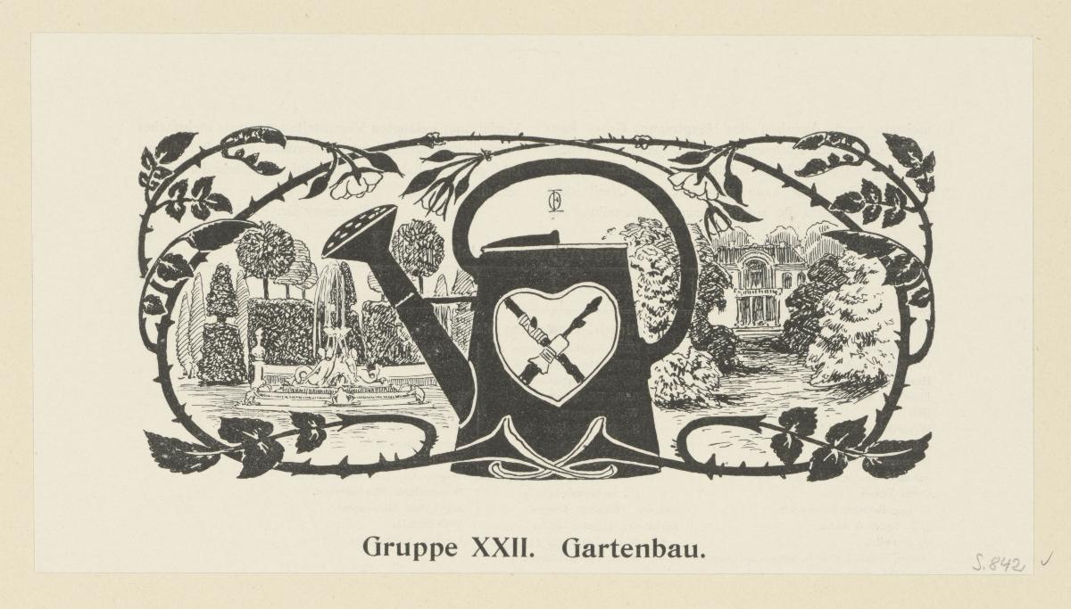Gruppe XXII. Gartenbau (in Berlin und seine Arbeit, Amtlicher Bericht der Berliner Gewerbe-Ausstellung 1896, S. 842)