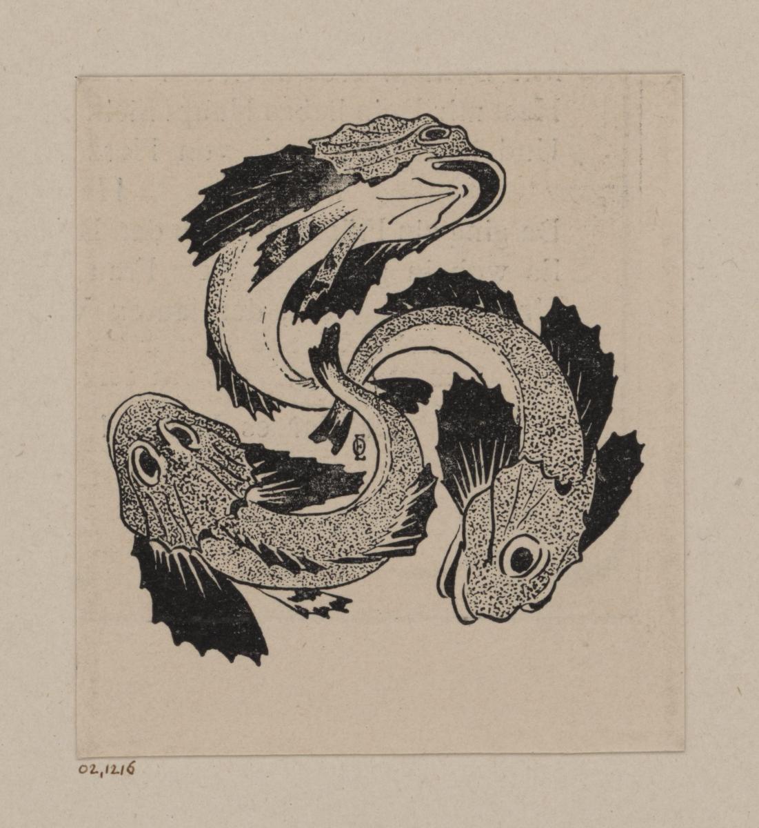 Drei Fische (veröffentlicht in der Jugend Heft 9/1896, S. 137)