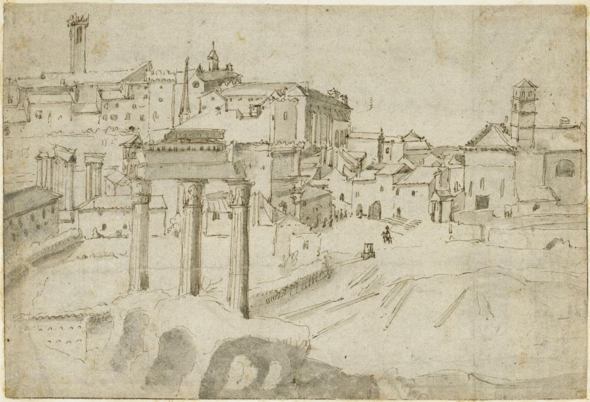 Forum Romanum und Kapitol vom Palatin aus