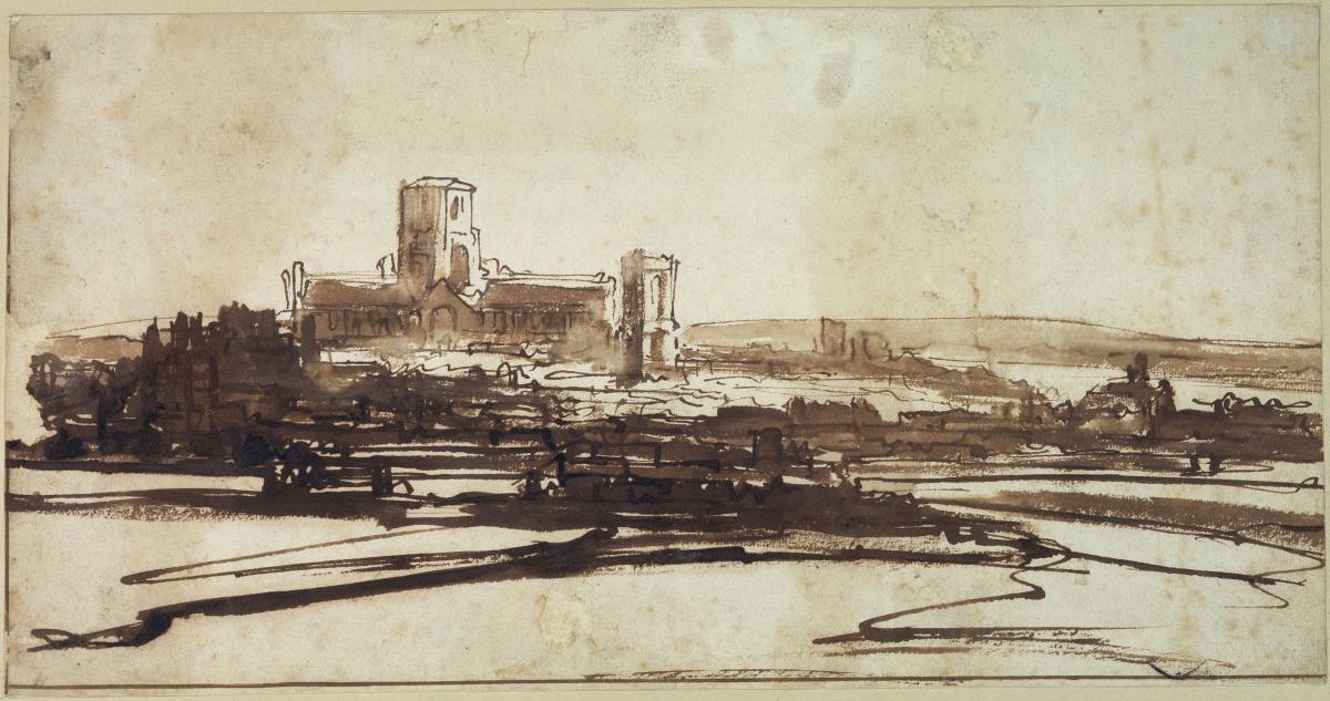 Panorama von London mit der alten St-Pauls-Kathedrale von Norden