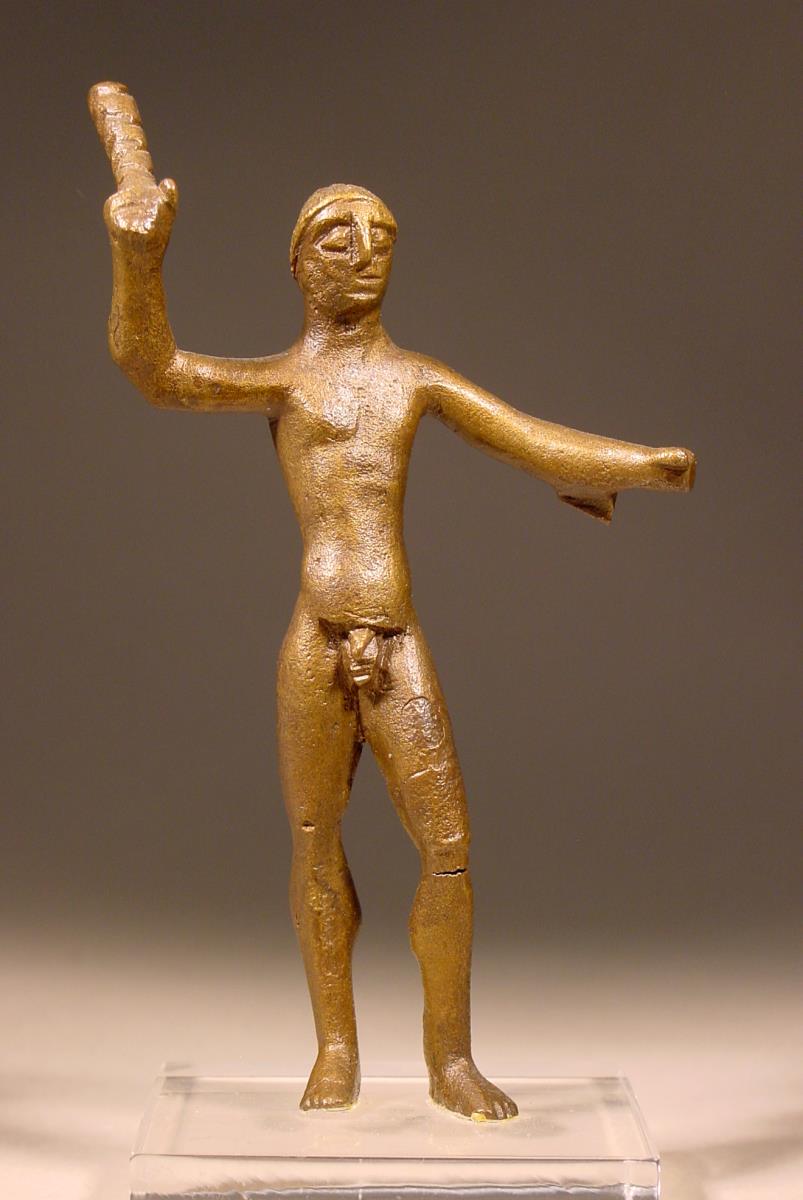 Heraklesstatuette mit Keule und Löwenfell