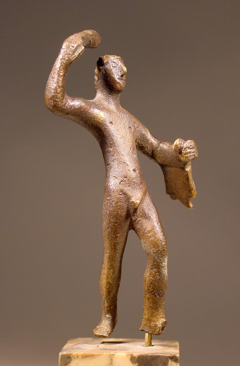 Heraklesstatuette mit Keule und Löwenfell