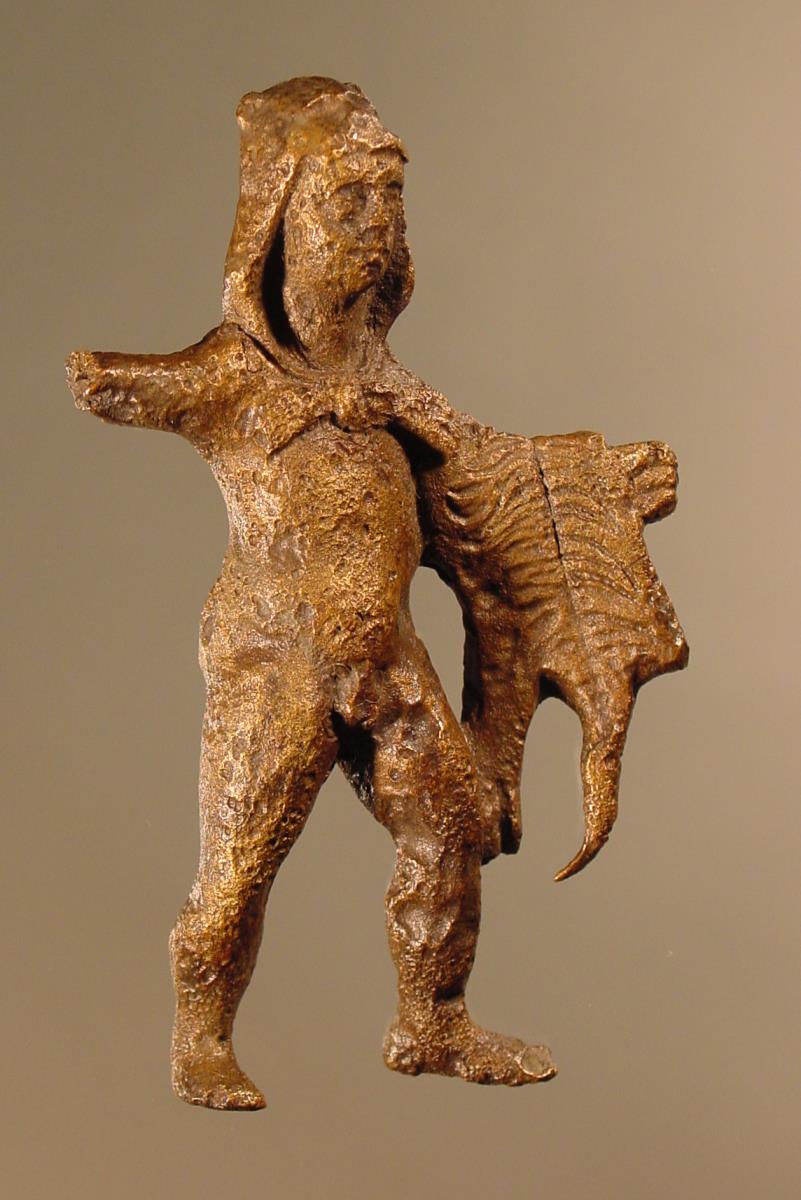 Heraklesstatuette mit Keule und Löwenfell