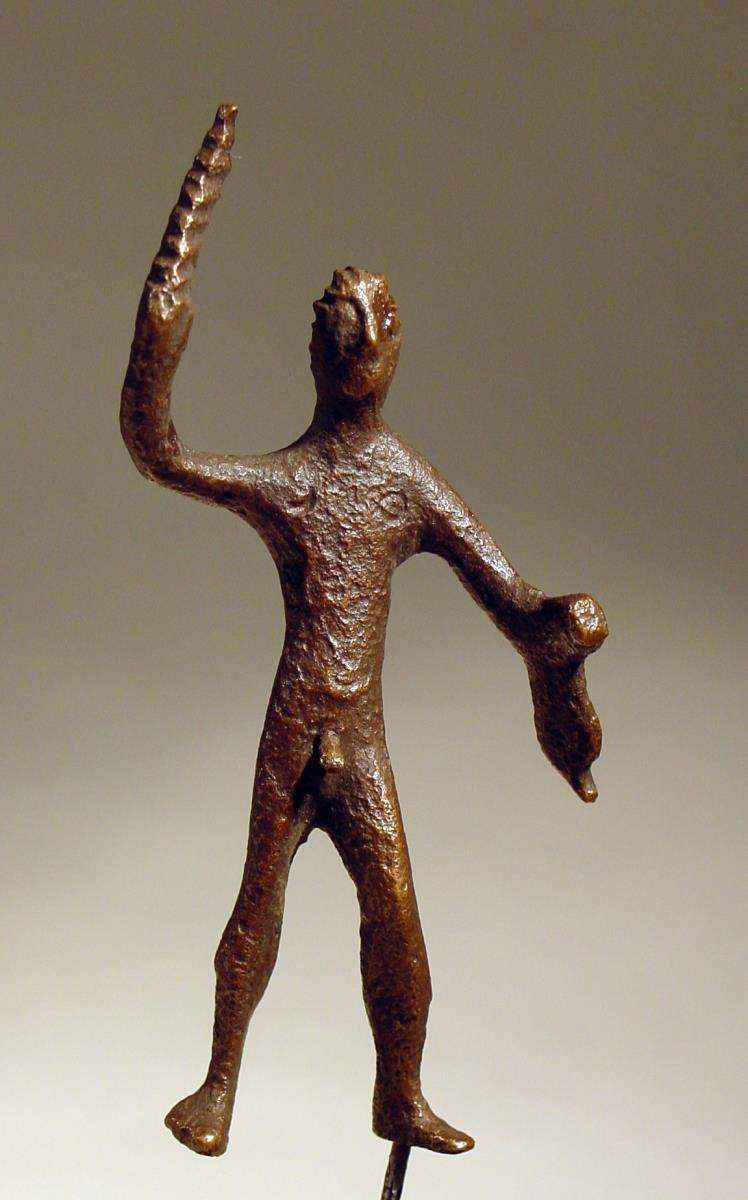 Heraklesstatuette mit Keule und Löwenfell