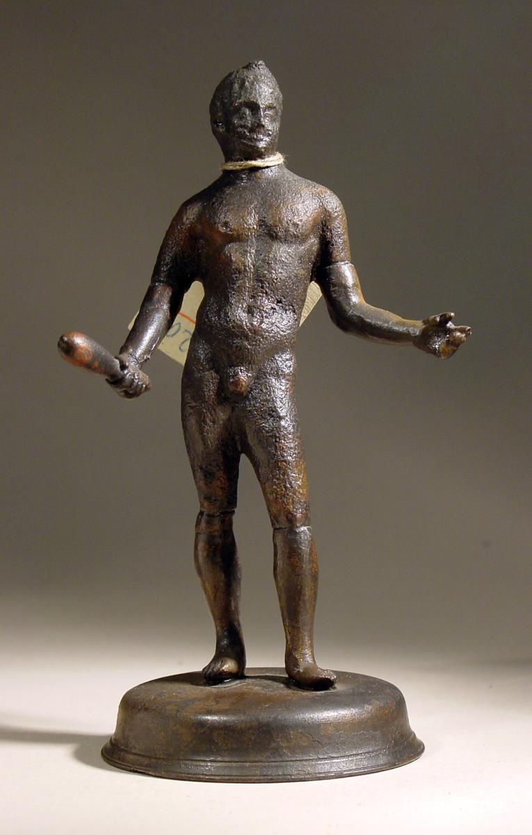 Als Herakles/Hercules ergänzte Statuette, auf Basis