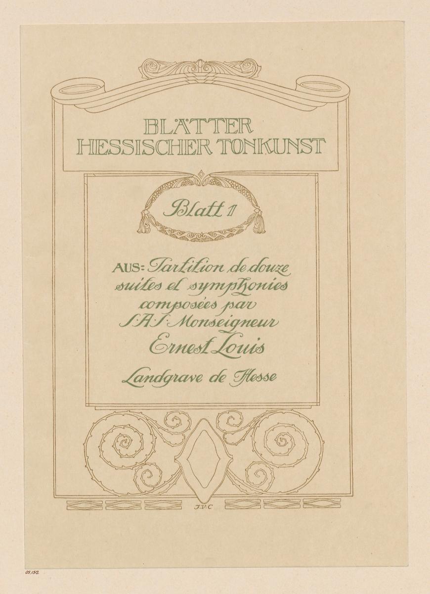 Doppelseite zu Blätter Hessischer Tonkunst, Blatt 1
