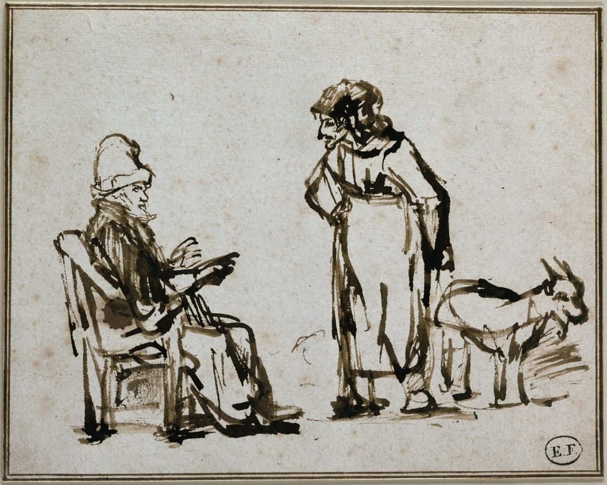 Der alte Tobias und seine Frau mit der Ziege