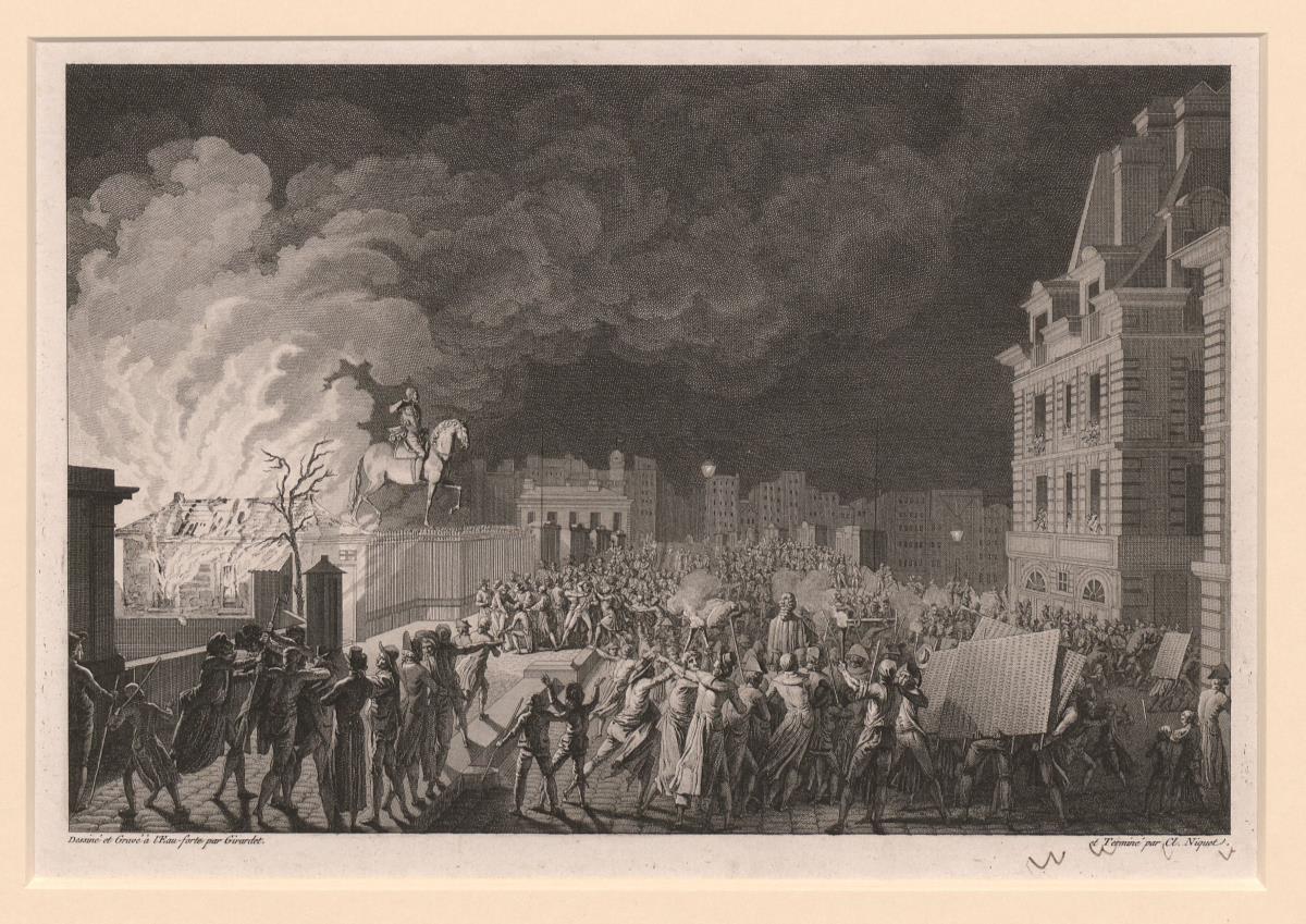 Incendie du corps de Garde sur le Pont Neuf